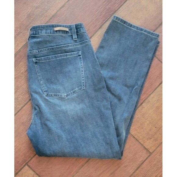 Soft Surroundings Jeans Womens 14P Blue Slim Leg High Rise Medium Stretch Denim - Picture 2 of 12